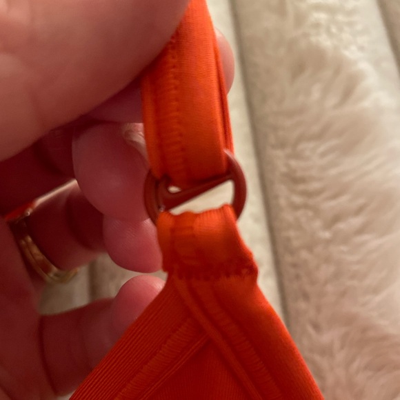 Nike Indy Women’s Padded V-Neck Sports Bra Size Medium Orange and Black - Picture 5 of 10